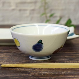 Kutani Ware Rice Bowl, Stylish Dish, Color Eggplant, Ceramic, Rice Bowl, Brand, Japanese Tableware, Made in Japan