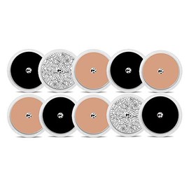 Diasticker® - Sticker for Freestyle Libre 2 Sensor - Set of 10 Black & White