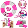 168 PCS Pink Magic Bendable Race Track Toy, Snap Together
