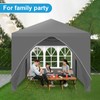 4 Pcs Pop up Canopy Sidewalls for 10x10 Frame, Grey