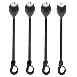 Gourmet Settings Twist N Shout 18/10 Stainless Iced Beverage Spoon (Set of Four)