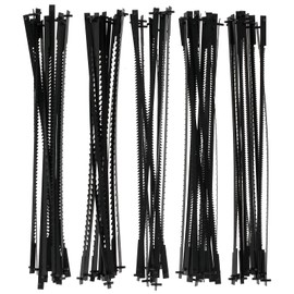 Scroll Saw Blades 127 mm Scroll Saw Blades with Pin 10/15/18/20/24 Teeth Fretsaw Blades for Scroll Saw Carbon Steel Scroll Saw Blades Set for Wood Foam Plastic (60 Pieces)