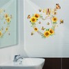 WOHAHA Wall Sticker, Stylish, Flower, Plant, Sunflower, Wreath, Butterfly, Bee,
