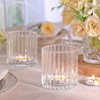 Glass Large Votive Candle Holder Set of 8, Tea Lights