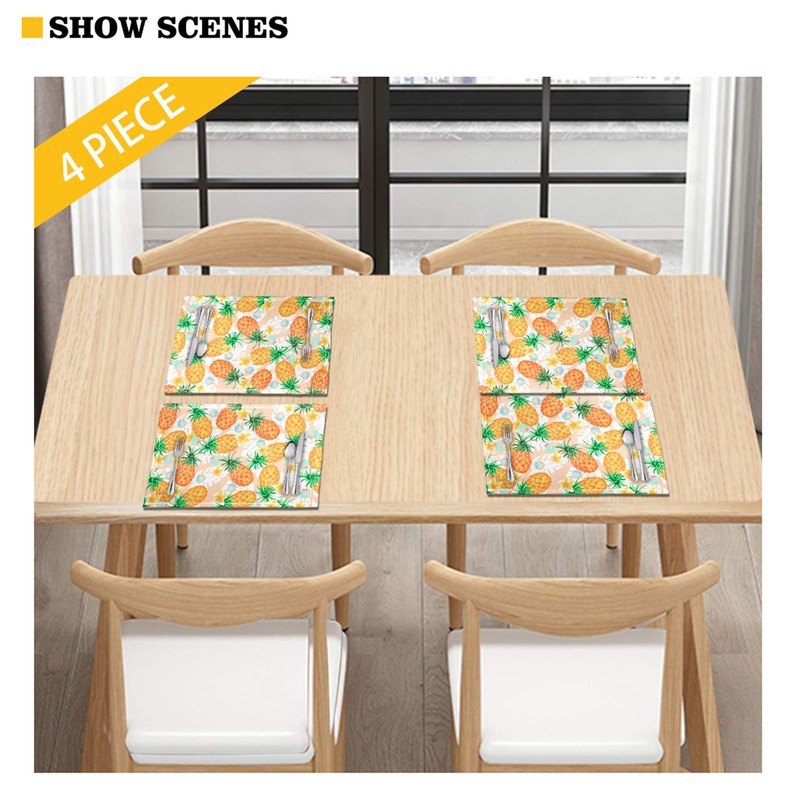 GLENLCWE Southwestern Native Aztec Print Placemats Set of 4 for