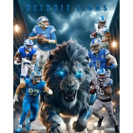 Detroit Lions team photo 8x10 Jared Goff, GIBBS, Montgomery, St.Brown