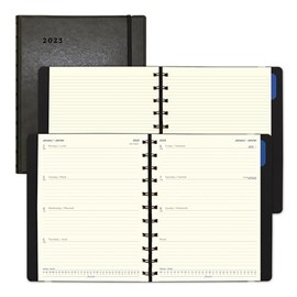 Filofax Weekly Planner, 12 Months, January to December, 2023, Twin-Wire Binding, Bilingual, 10.875" x 8.5", Black (C1811401-23)