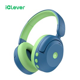 iCleverKids BTH20 Active Noise Cancelling Headphones 60H Play Time 80dBA Volume Limit Bluetooth 5.4 Audio Headset Electronic - Color: Blue