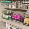 OKZEST 3-Tier Rolling Pantry Floor Organizer and Storage Cart with
