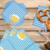 Pack of 100 Oktoberfest Napkins, Robofun Bavarian Napkins, Blue and