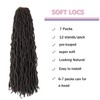 LMZIM 7 Packs Soft Locs Crochet Hair Faux Locs Pre