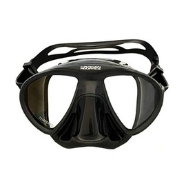 Kraken Aquatics Freediving Spearfishing Mask with Silicone Skirt and Strap | Storage Case Included | Black