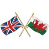 Totally Graphics Welsh/Union Jack Crossed Flags (medium 144mm 286mm)