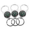 Generic 3pcs Alloy Keychain Pendant with Compass Durable Key Ring