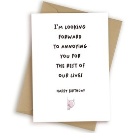 HEALSLA HEALSLA Hilarious Birthday Cards for Best Friend, Funny Birthday Card for Men Husband Boyfriend Him, I Am Looking Forward To Annoying You