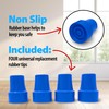 Top Glides 4PCS Universal Cane Replacement Rubber Tips (Blue)