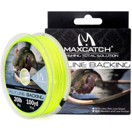 MAXIMUMCATCH Fly Fishing Backing Fly Fishing Braided Nylon Cords 20/30 lb,100/300 yards (30 lb 300 yds (13 kg, 274.32 m), Yellow)