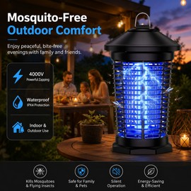 4000V Bug Zapper Lantern for Indoor & Outdoor Use – USB Rechargeable Mosquito Killer Lamp for Home & Camping