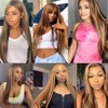 GLSMOSNW Ombre Bundles P4/27 Highlight Straight Human Hair Bundles Highlight