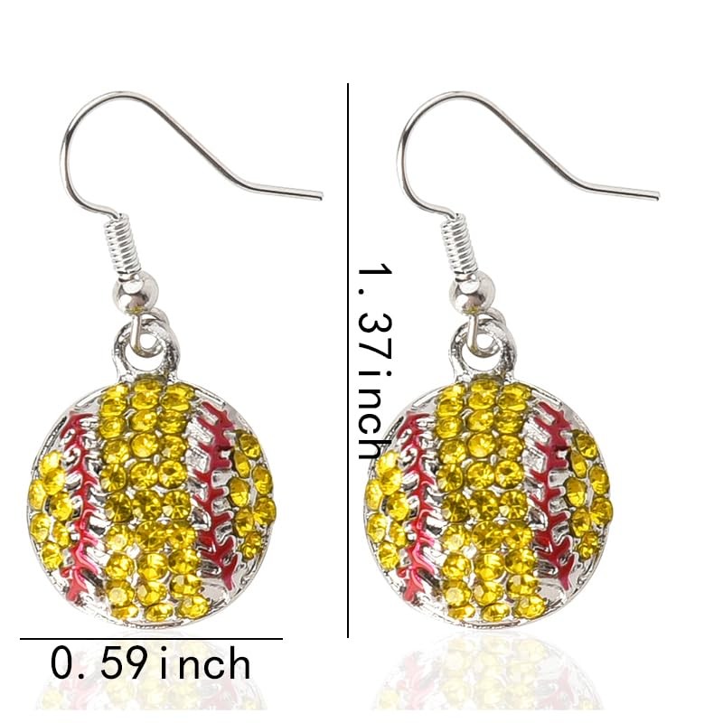 Softball Dangle Drop Earring for Women Dangling Earring for Sister