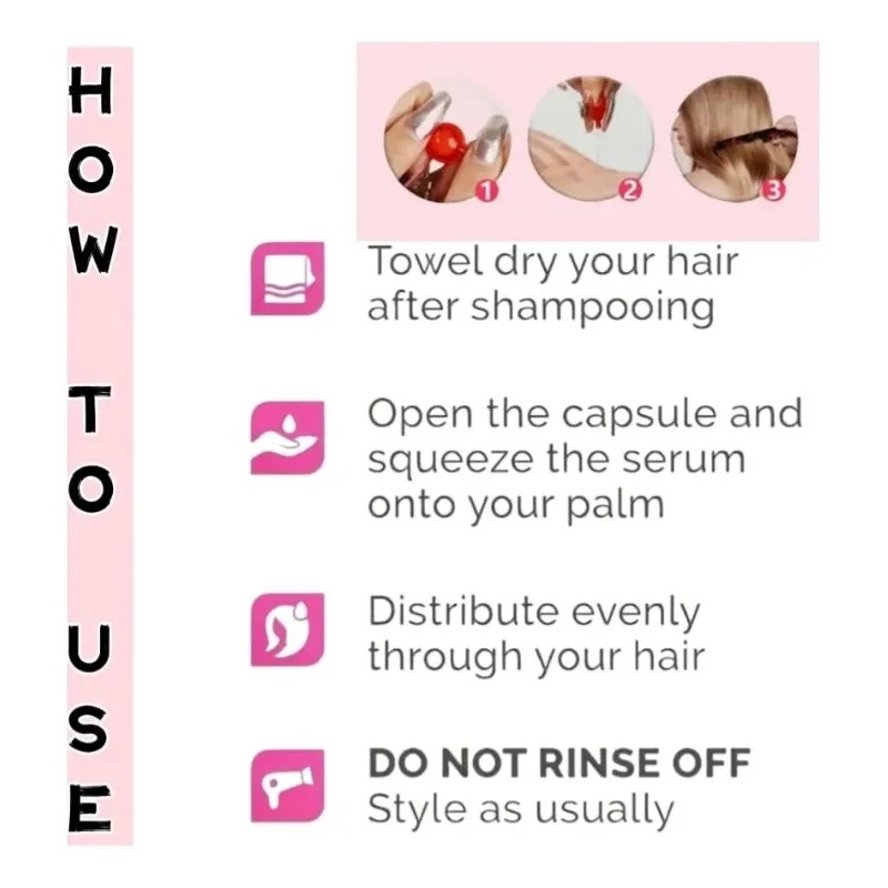 Cpsulas nutritivas para el cabello. Restauran y reparan el cabello.