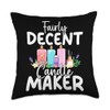 Fairly Decent Candle Maker Funny Candle Making Throw Pillow