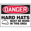 Accuform Danger Hard Hats Must BE Worn in This Area