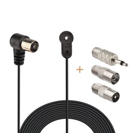 BINGFU FM Antenna Pioneer 75 Ohm FM Antenna Indoor Digital High Definition Radio FM Radio Bluetooth Stereo Receiver AV Audio Video Home Theater Receiver for Yamaha Marantz Bose Wave Music System