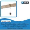 Picture Hanging Brass Moulding Hooks with Perlon Clear Cable Cord