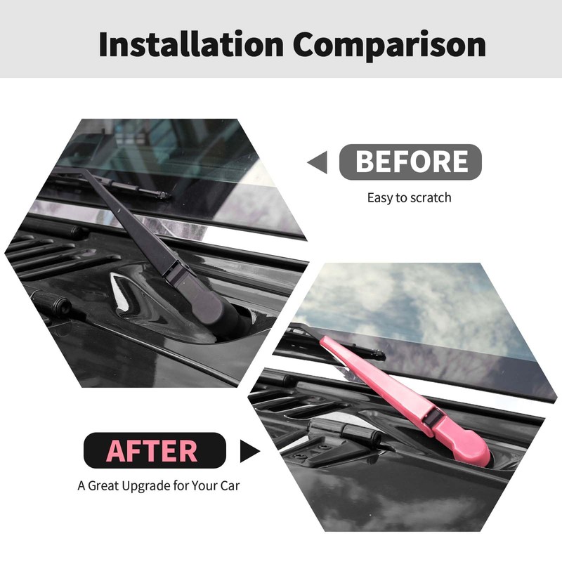 RT-TCZ Front Window Wiper Arm Blade Windshield Wiper Blades Trim