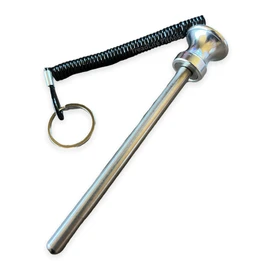 TreadLife Fitness Universal Weight Stack Pin | 3/8" Diameter Extra Long 5 1/2" Pin Insert | Heavy Duty | Health Club Grade Steel Gym Accessories | Chrome