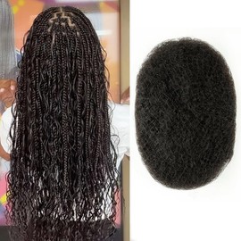 Human Hair Afro Kinky Bulk for Dreadlock Hair Extensions 30g/bundle Loc Repair Braiding Twist Afro Kinky Human Hair for Locs 4 Bundles/Package (10 Inch, 1B - Natural Black)