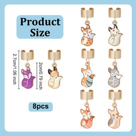 OLYCRAFT 8Pcs Fox Stethoscope Charms 1 Inch Stethoscopes Tag Alloy Fox Enamel Pendant ID Name Tag Charm Stethoscope Charms Stethoscopes Accessories for Doctor Nurse Medical Assistant