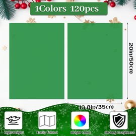 CHRORINE 120 Sheets Green Tissue Paper Christmas Art Gift Wrapping Tissue Paper Bulk for Crafts DIY Birthday Decor St. Patrick Christmas Holiday Party (20 x 13.8 inches)