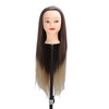 Training Head Long Soft Hair Hairdressing Styling Mannequin Head Hat