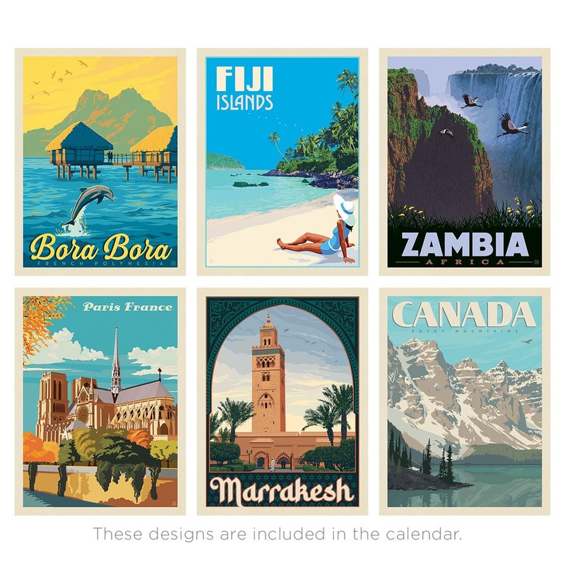 2025 Wall Calendar: World Travel
