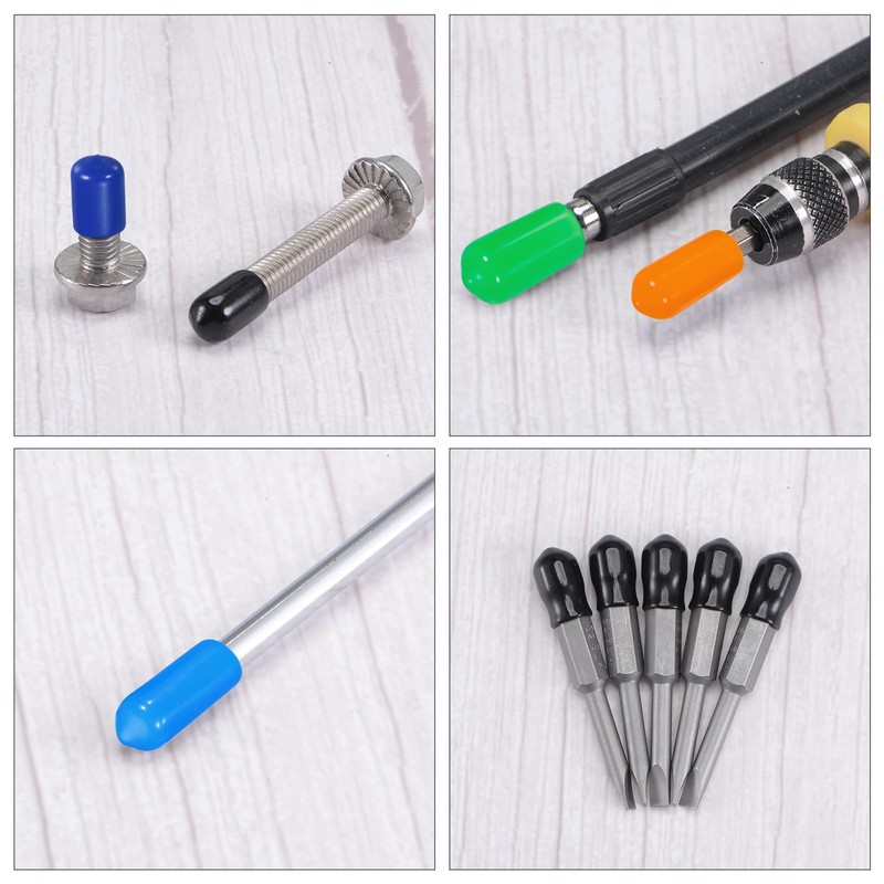 sourcing map 100pcs 15mm Rubber End Caps Cover PVC Vinyl
