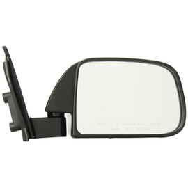 Fit System - Espejo lateral del pasajero para montaje en ventana de recogida de Toyota, sin ventilación, negro, plegable, manual