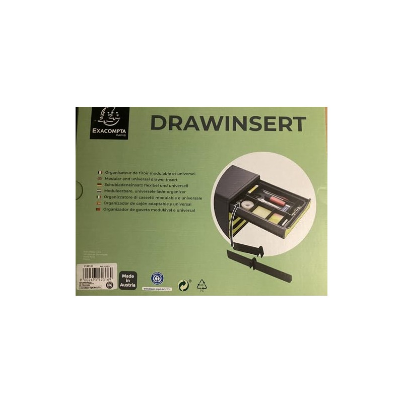 Exacompta Drawinsert 316014D Drawer Liner with 4 Removable Blades 100%