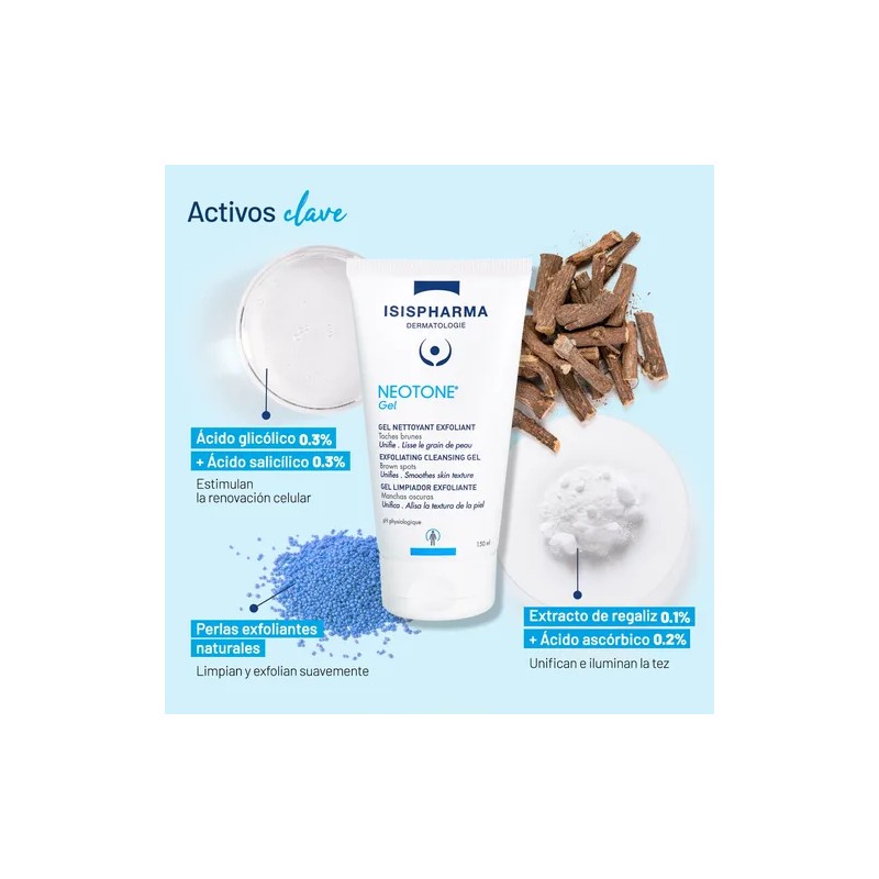 Isispharma Neotone Gel Exfoliante 150ml Tipo de piel Sensible
