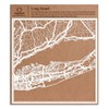 Long Island Paper Cut Card White 30 x 30 cm
