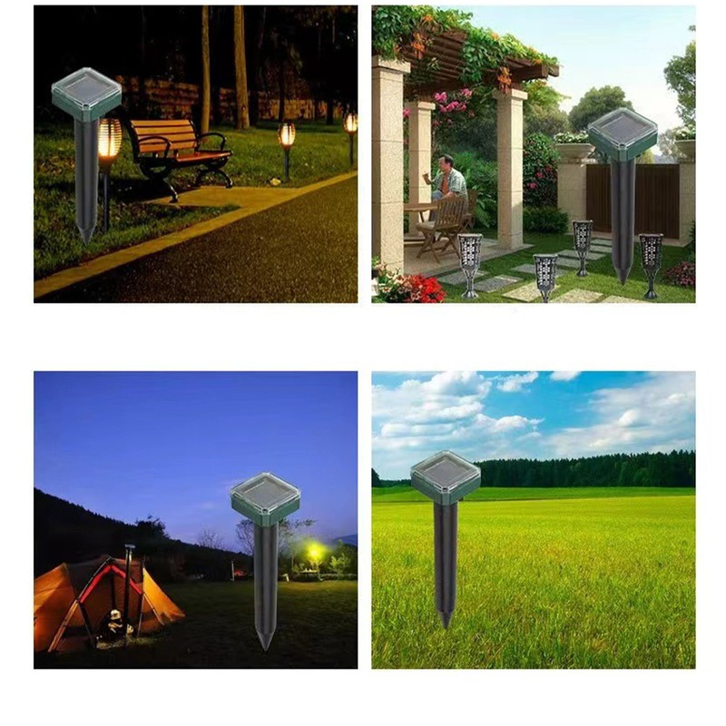 4Pcs Solar Powered Rodent Repeller Rectangular Waterproof Ultrasonic Breeding Snake