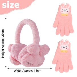 DKDDSSS Kids' Girls' Lovely Plush Earmuff, Winter Kids Earmuffs, Warm Ear Cover For Girls Children, Ear Warmer Protection for Children, Adjustable Christmas Birthday Gifts for Child