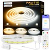 PAUTIX CCT COB LED Strip Light White Tunable 3200LEDs,CRI90+ 16.4ft/5m