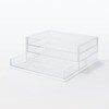 MUJI - Funda de almacenamiento de acrílico con 3 cajones,