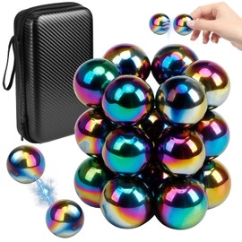 Magnet Rainbow Rock Stone with Box Fidget Gadget for Adults Stress Relief, Magnet for Whiteboard Office Map Kitchen, Replacement for Ferrite Putty Birthday Gift（22 PCS）