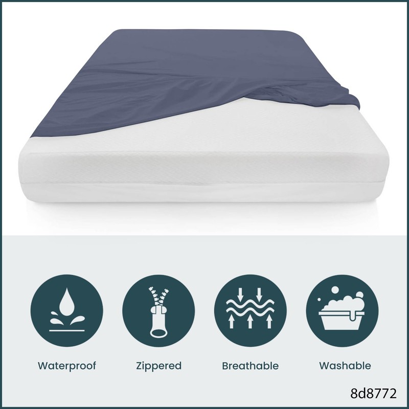 Zutan, Zippered Mattress Protector Cover, Waterproof, Easy to Clean, Fits