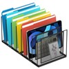 Desk File Organizer, 7 Section Vertical Metal File Organizer for