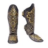 Top King New Pro Leather Shin Guards for Muay Thai,