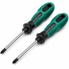 2PCS Pozidriv PZ2 Screwdrivers for Pozi Screw, S2 Steel, 100mm